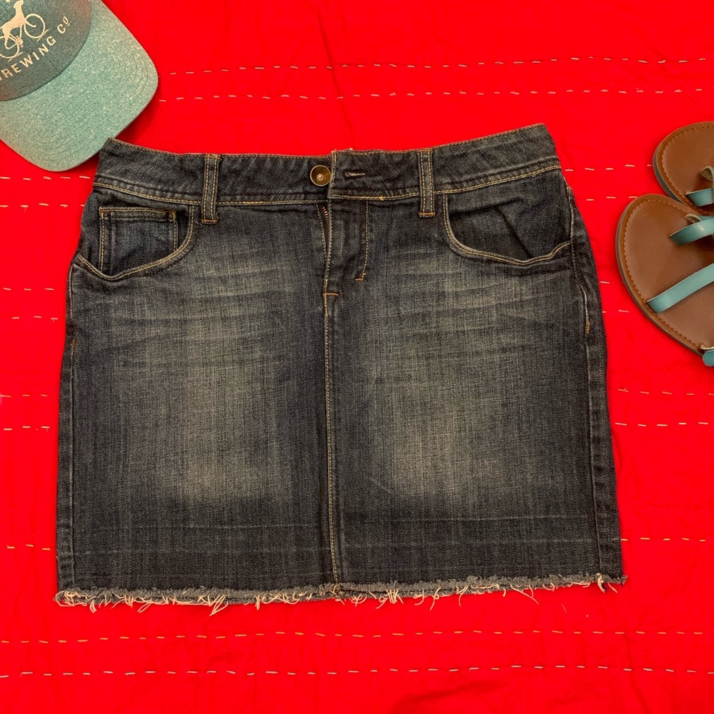 Jean mini skirt